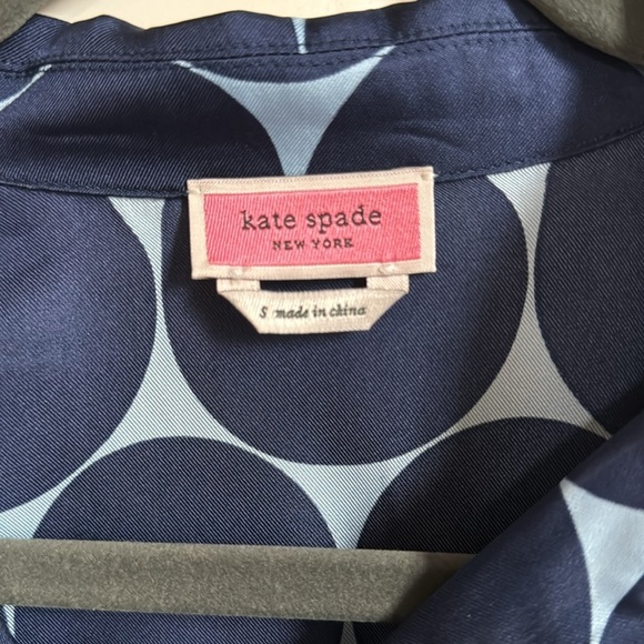 Kate Spade Joy Dot Silk Twill Shirt - Picture 6 of 7